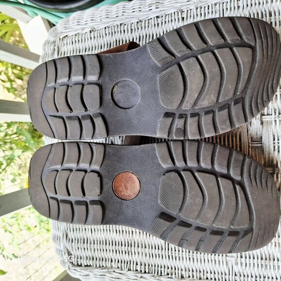 Born Men's Fisherman Sandals Brown Leather Size 12 Adjustable Strap  Vacation - Picture 7 of 10